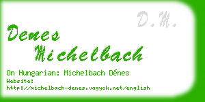 denes michelbach business card